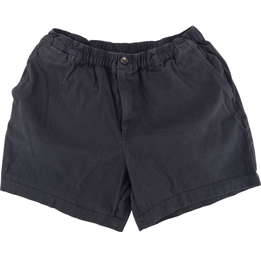 Cove USA Mens 34 Chino Shorts Dark Gray Elastic Waist Stretch 5in Inseam Preppy